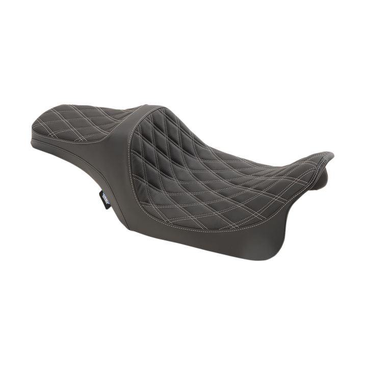 Drag Specialties Zweisitziger Sitz Seat Dbl Dia Slvr Vynl Fl