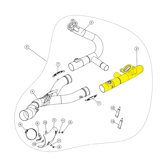 Colector Akrapovic para Bmw | R 1200 gs abs | SKU: H-B12R4R