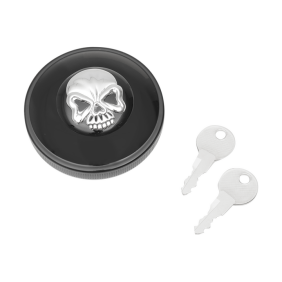 Tapón de gasolina Drag Specialties Cap Vnt W/Lock Skl Blk