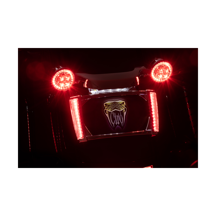 Portatarga Ciro Frame Lp W/Leds Chr/Smk