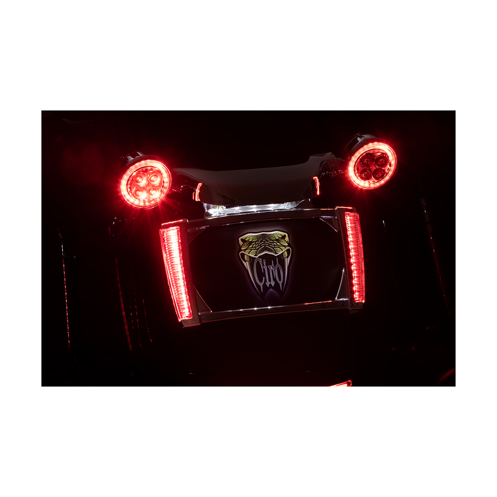 Portatarga Ciro Frame Lp W/Leds Chr/Smk