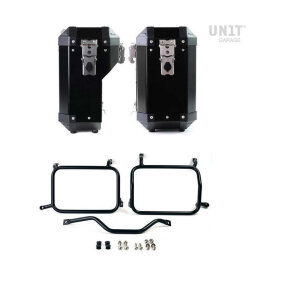 Maleta rígida Unit Garage 2 Aluminum Atlas Suitcases 40L&34L + HD Pan America Supports