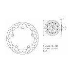 Disque de frein Brembo Oro Fix Brake Disc Front - 68B407D6