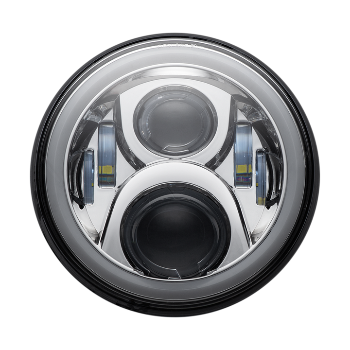 Faro Custom Dynamics Headlamp 7 Led Halo Chr