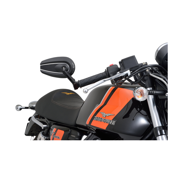 Espejo de puño Daytona D-Mirror-6 Barend Short Alu Bk