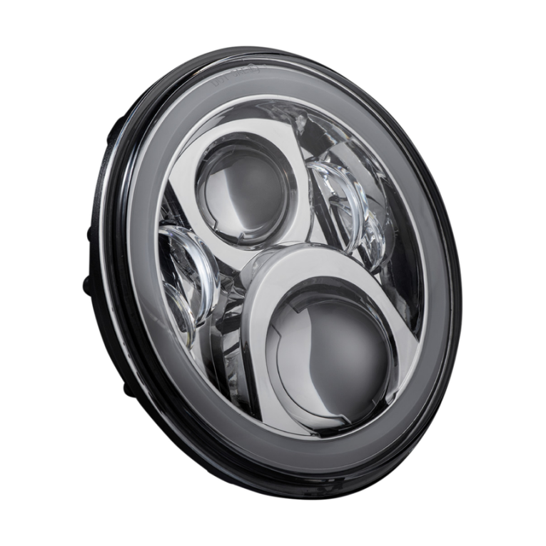 Farol Custom Dynamics Headlamp 7 Led Halo Chr