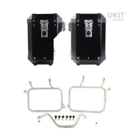 Maleta rígida Unit Garage 2 Aluminum Atlas Panniers 47L&41L + Ducati Desert Supports