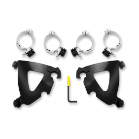 Memphis Shades Windshield Mnt Kt Rd Warr Fxd Blk