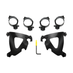 Memphis Shades Windschutzscheibe Mnt Kit Rd Warr Flsb Blk