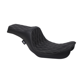Assento de dois lugares Drag Specialties Seat Prediii Ddia Slv Thr