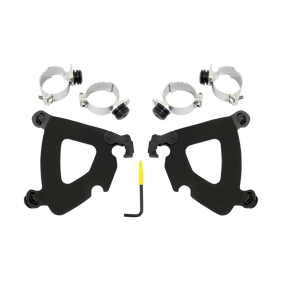 Memphis Shades Windshield Mnt Kit Gauntlet Fxd Blk