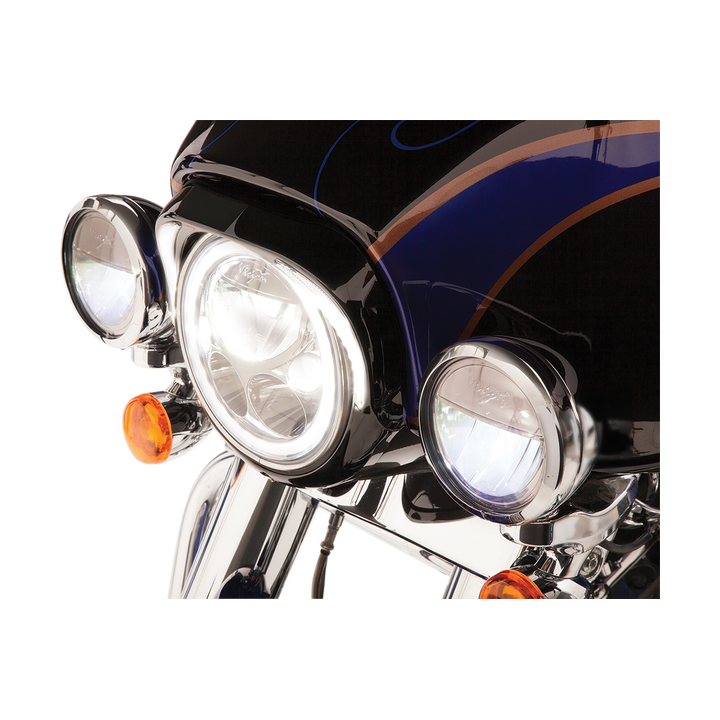 Ciro Headlight grille Bezel Blk H Lt 96-13Flht