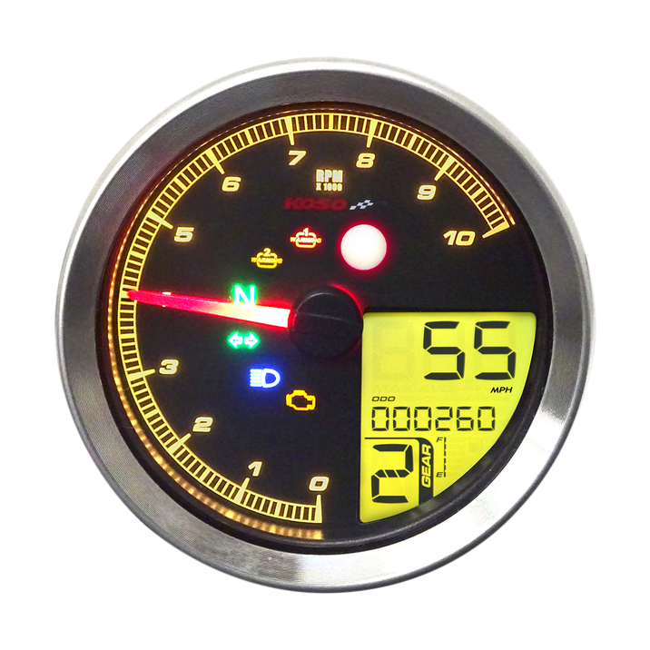 Cuentakilómetros Koso North America Tach Multi Metr Hd-04 Bk