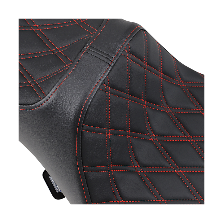 Asiento biplaza Drag Specialties Seat Prediii Extnd Dd Red