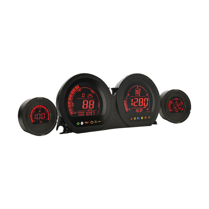 Cuentakilómetros Koso North America Gauge Set Hd-6 Gauges Bk