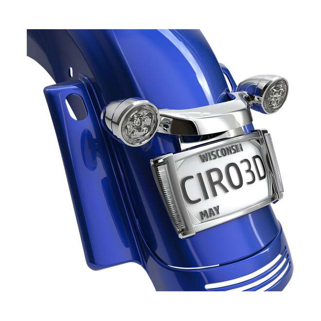 Portatarga Ciro Frame Lp W/Leds Chr/Smk