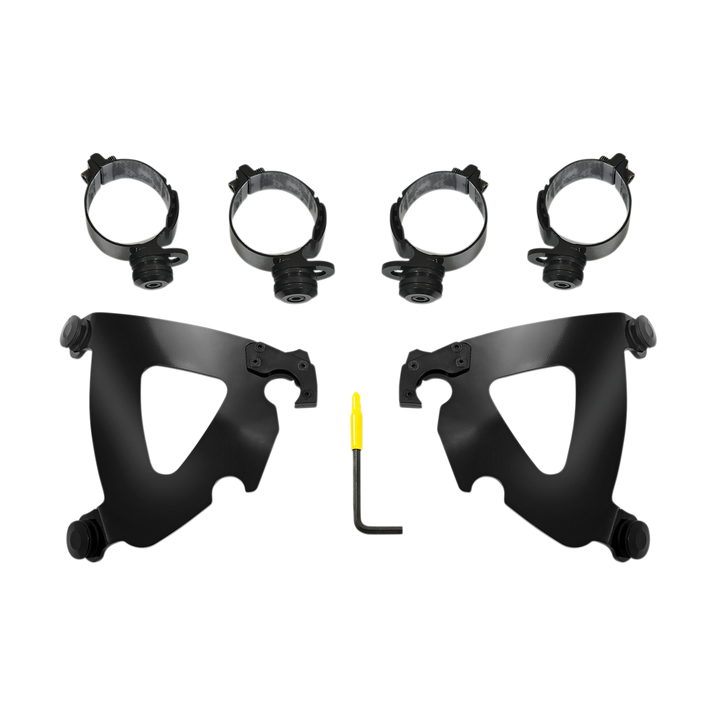 Memphis Shades Windschutzscheibe Mnt Kit Rd Warr Flsb Blk