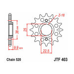 Pignone Jt Sprockets Sprocket Front 14T 520