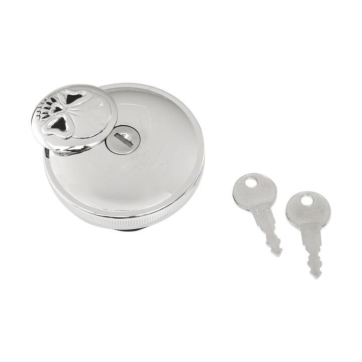 Tapón de gasolina Drag Specialties Cap Vnt W/Lock Skl Chr