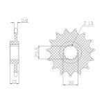 Piñón Sunstar Sprockets Drive Sprocket 520 17T