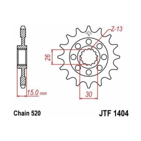 Pignone Jt Sprockets Sprocket Front 15T 520