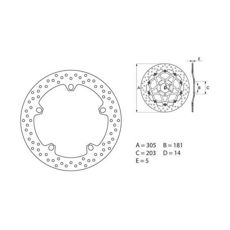 Disque de frein Brembo Oro Fix Brake Disc Front - 68B407D6