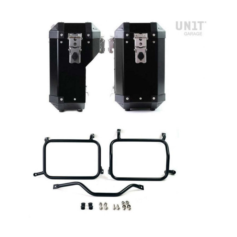 Maleta rígida Unit Garage 2 Aluminum Atlas Suitcases 40L&34L + HD Pan America Supports