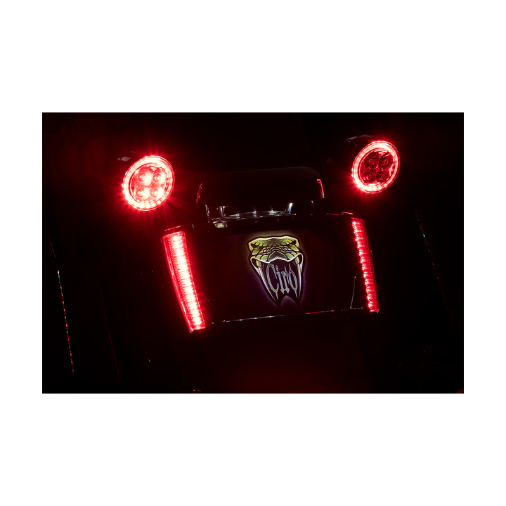 Ciro Kennzeichenhalter Frame Lp W/Leds Blk/Red