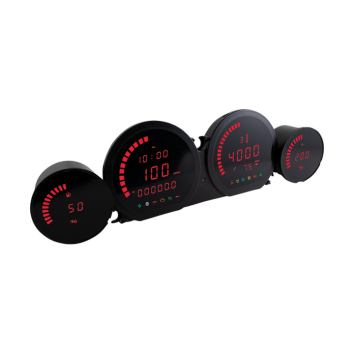 Cuentakilómetros Koso North America Gauge Set Hd-03L Red