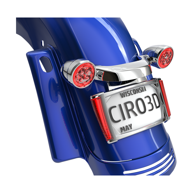 Portamatrícula Ciro Frame Lp W/Leds Chr/Red