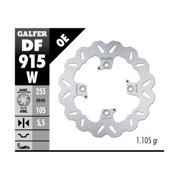 Disco de freno Galfer Wave DF835CW Flotante Núcleo Aluminio Delantero OE