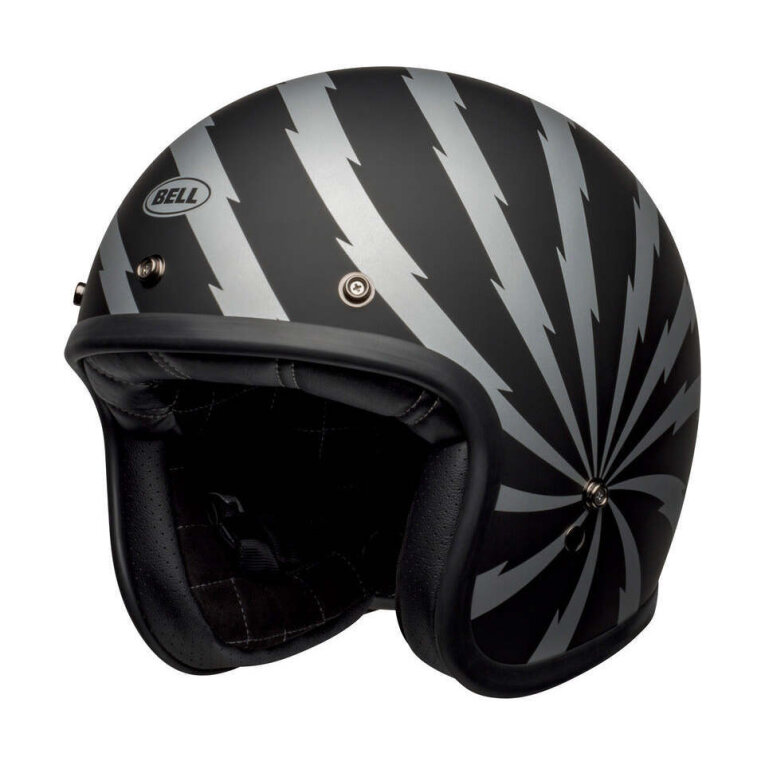 Casque jet Bell CUSTOM 500 DLX SE VERTIGO Negro Mate/Plata