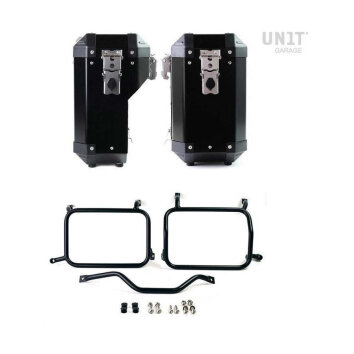 Maleta rígida Unit Garage 2 Aluminum Atlas Suitcases 40L&34L + HD Pan America Supports