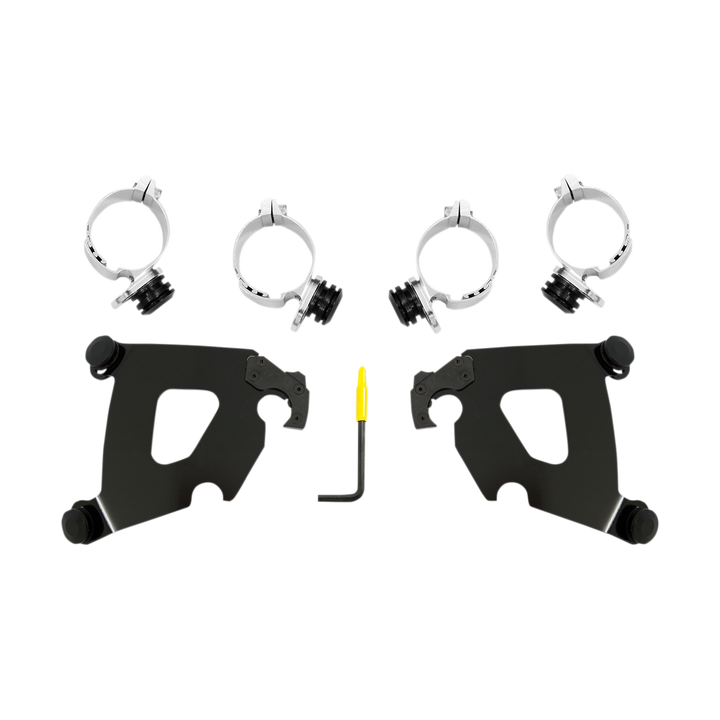 Memphis Shades Windschutzscheibe Mnt Kit Cafe Fxlr Blk