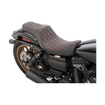 Assento de dois lugares Drag Specialties Seat Prediii Ddia Red Thr
