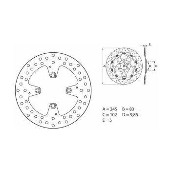 Disco de freno Brembo Disc Rear - 68B407H1
