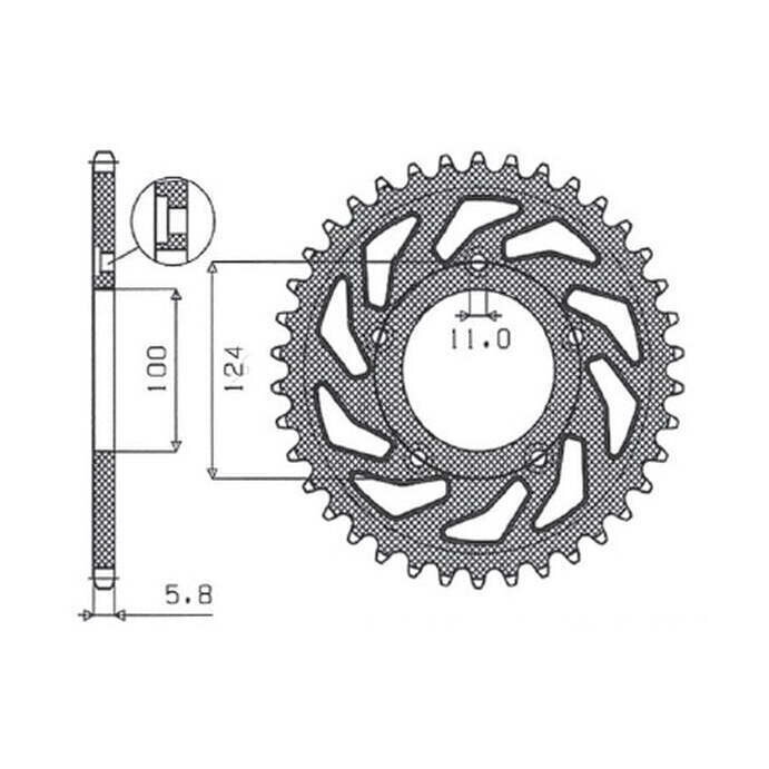 Sunstar Sprockets Sprocket Rear Sprocket 520 35T Erg