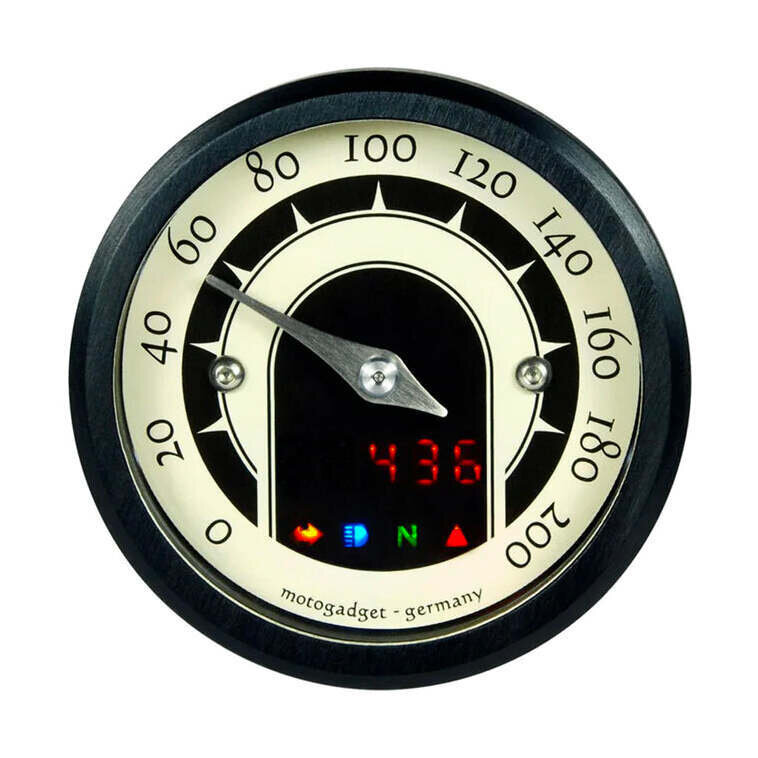 Cuentakilómetros Motogadget Mst Analogue Speedo 49mm Bl