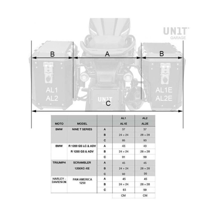 Maleta rígida Unit Garage 2 Aluminum Atlas Suitcases 40L&34L + HD Pan America Supports