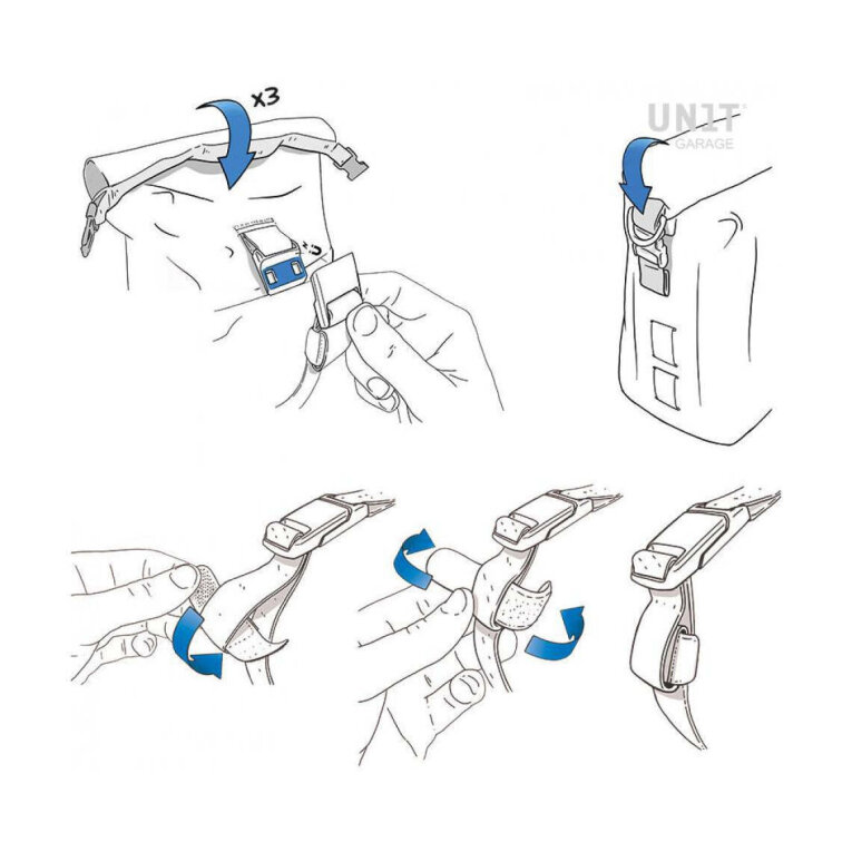 Alforja Unit Garage Side Bag Khali TPU + Support Triumph Bonneville T100 (2017 UP TO NOW)
